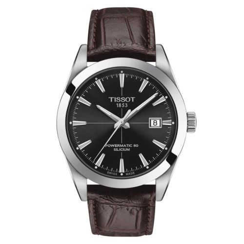 Tissot Gentleman Powermatic Paslanmaz Çelik / Siyah / Kayış 40mm, referans T127.407.16.051.01