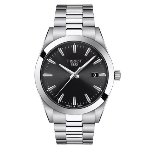 Gentleman Quartz Paslanmaz Çelik / Siyah / Bilezik 40 mm