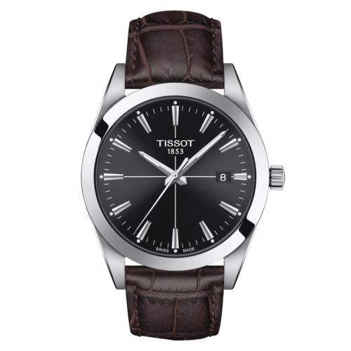 Tissot Gentleman Quartz Paslanmaz Çelik / Siyah / Kayış 40mm, referans T127.410.16.051.01