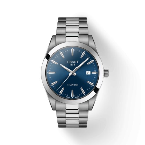 Gentleman Quartz Titanyum / Mavi / Bilezik 40 mm