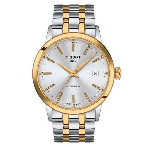 Tissot Dream Swissmatic 42 Paslanmaz Çelik - Sarı Altın / Gümüş / Bilezik, referans T129.407.22.031.01