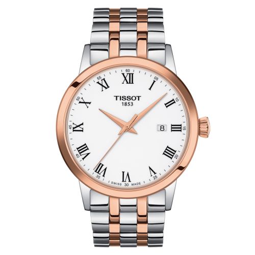 Tissot Dream Quartz 42 Paslanmaz Çelik - Pembe Altın / Beyaz / Bilezik, referans T129.410.22.013.00