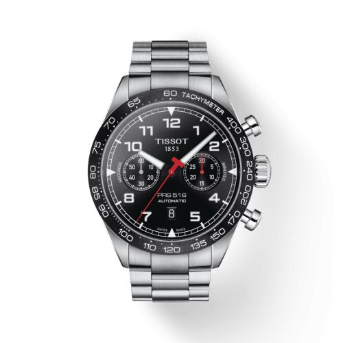 PRS 516 Automatic Chronograph Paslanmaz Çelik / Siyah / Bilezik 45 mm