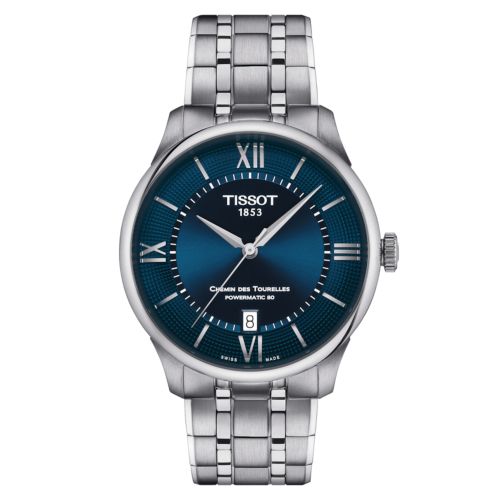 Tissot Chemin Des Tourelles Powermatic 80 39 Paslanmaz Çelik / Mavi / Bilezik, referans T139.807.11.048.00