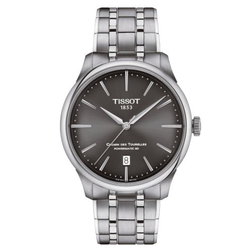 Tissot Chemin Des Tourelles Powermatic 80 39 Paslanmaz Çelik / Gri / Bilezik, referans T139.807.11.061.00