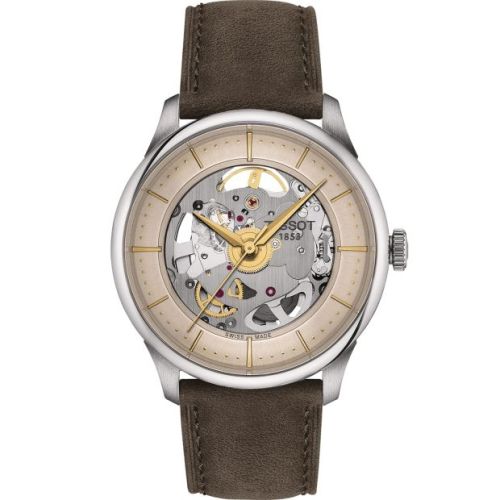 Tissot Chemin Des Tourelles Squelette Paslanmaz Çelik / Gümüş 39mm, referans T139.836.16.261.00