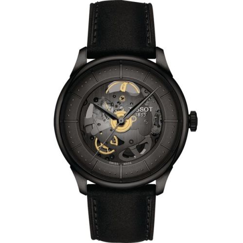 Tissot Chemin Des Tourelles Squelette PVD / Siyah 39mm, referans T139.836.36.441.00
