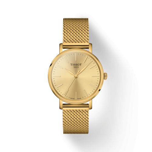 Tissot Everytime Lady Sarı Altın / Champagne / Bilezik 34mm, referans T143.210.33.021.00
