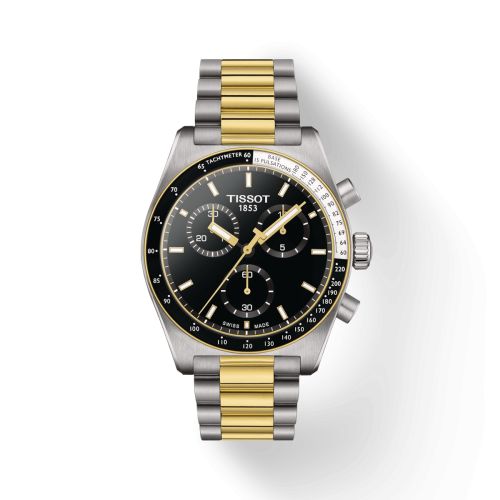 PR516 Chronograph Quartz Paslanmaz Çelik - Sarı Altın  / Siyah / Bilezik