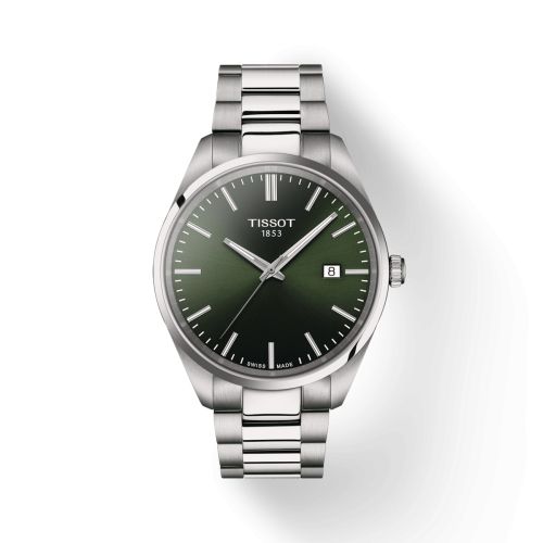 Tissot PR 100 Quartz 40 Stainless Steel / Green / Bracelet, reference T150.410.11.091.00