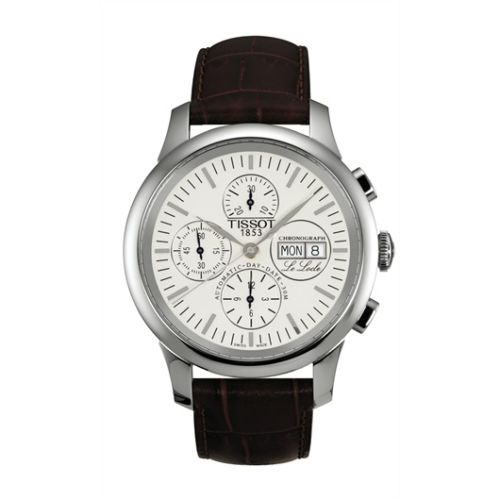 Le Locle Chronograph 42.3 Paslanmaz Çelik / Gümüş / Kayış