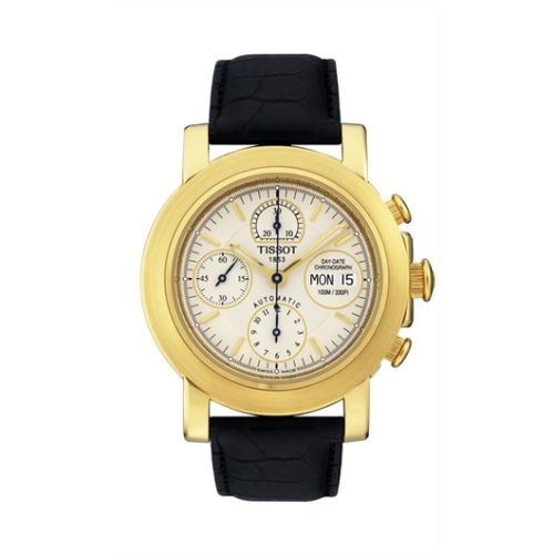Tissot T-Lord Chronograph Automatic Sarı Altın / Gümüş / Kayış, referans T71.3.441.31
