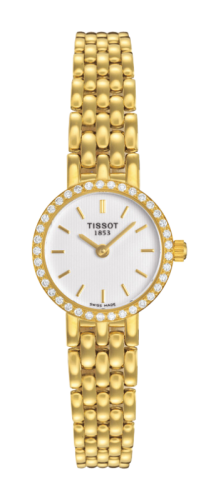 Tissot Caliente Quartz 19.3 Sarı Altın / Elmas / Beyaz / Bilezik, referans T74.3.112.11