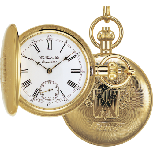 Tissot Tissot Savonnette Mechanical Brass / Sarı Altın / Beyaz, referans T83.4.451.13