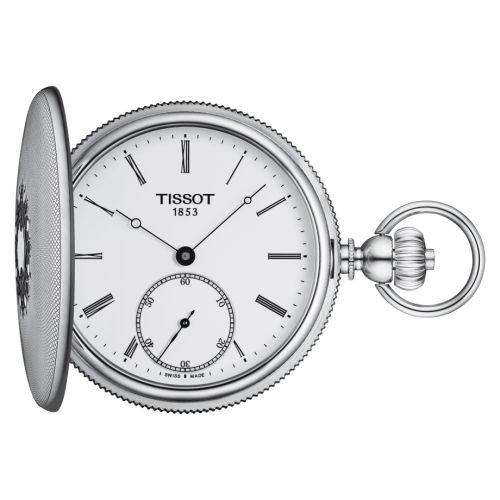 Tissot Savonnette Mechanical Paslanmaz Çelik / Beyaz - Roman, referans T867.405.19.013.00