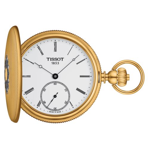 Tissot Savonnette Mechanical Sarı Altın / Beyaz - Roman, referans T867.405.39.013.00