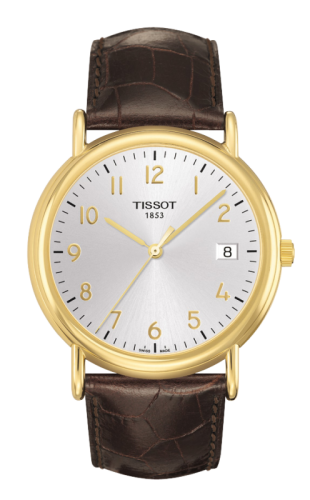 Tissot Carson Quartz 40 Yellow Gold / Silver / Strap, reference T907.410.16.032.00