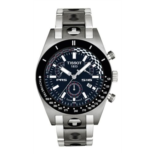 PRS 516 Quartz Chronograph 40 Paslanmaz Çelik / Siyah / Bilezik
