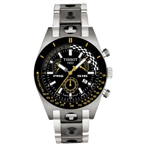 PRS 516 Quartz Chronograph 40 Paslanmaz Çelik / Siyah / Bilezik