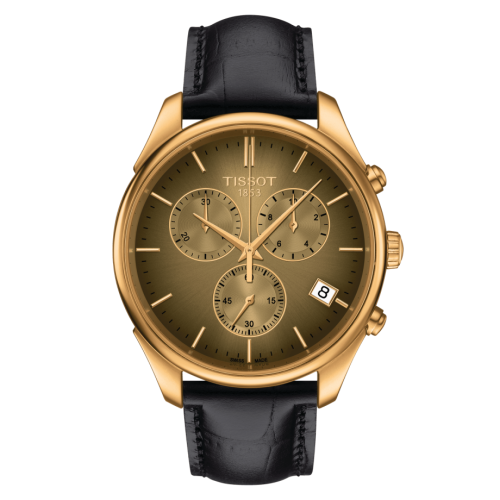 Tissot Vintage Chronograph 18k Altın / Kahverengi 41mm, referans T920.417.16.291.00