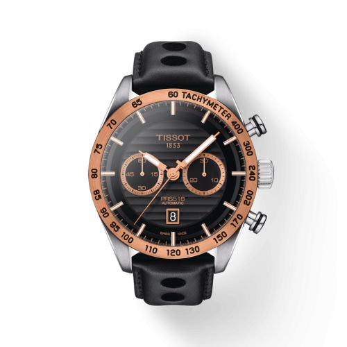 PRS 516 Automatic Chronograph 45 Paslanmaz Çelik - Pembe Altın / Siyah