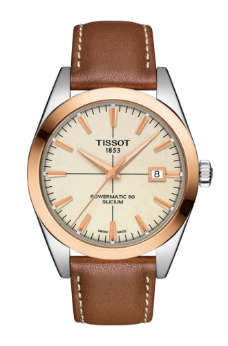 Tissot Gentleman Powermatic Paslanmaz Çelik - Kırmızı Altın / Cream / Kayış 40mm, referans T927.407.46.261.00