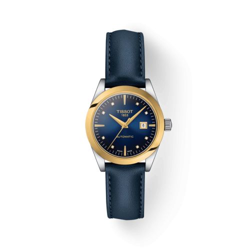 Tissot T-My Automatic Paslanmaz Çelik - Sarı Altın / Mavi Gradient 29.3mm, referans T930.007.46.046.00