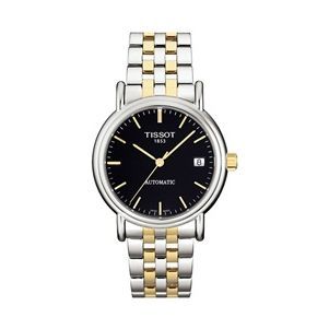 Tissot Carson Automatic 35.5 Stainless Steel / Yellow Gold PVD / Black / Bracelet, reference T95.2.483.51