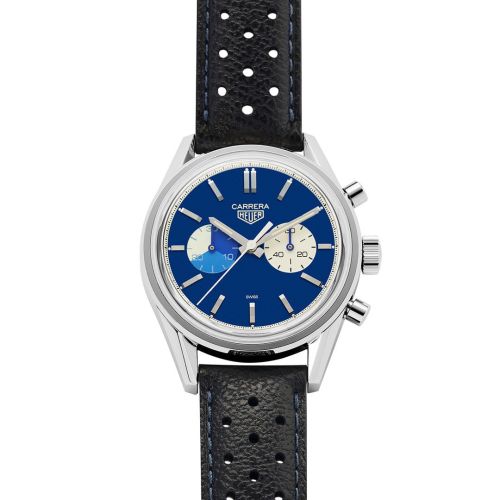 TAG Heuer Carrera Calibre 18 41 Paslanmaz Çelik / The Rake &amp; Revolution Mavi Dreamer 39mm, referans CAR221C