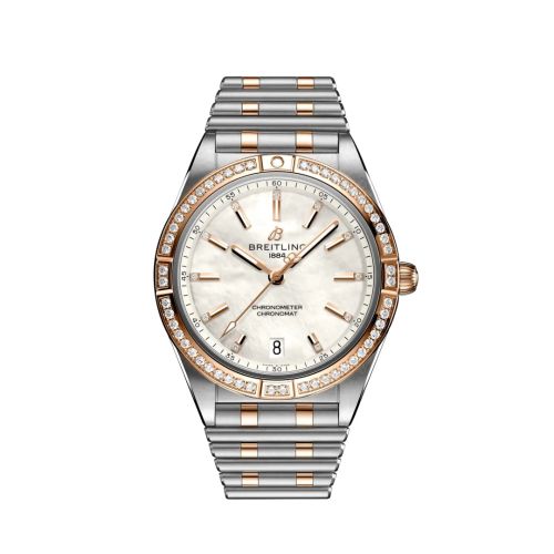 Breitling Chronomat Automatic 36 Paslanmaz Çelik / Kırmızı Altın - Elmas / MOP / Rouleaux / Boutique Edition, referans U10380591A2U1