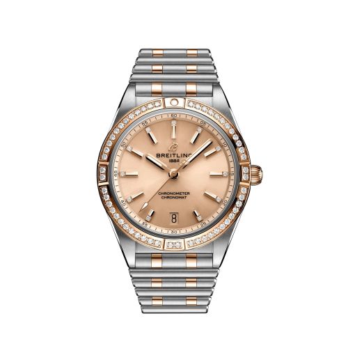 Breitling Chronomat Automatic 36 Paslanmaz Çelik / Kırmızı Altın - Elmas / Copper / Rouleaux, referans U10380591K1U1