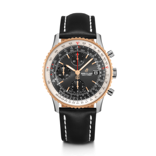 Breitling Navitimer 1 Chronograph 41 Paslanmaz Çelik / Kırmızı Altın / Siyah / Calf / Pin, referans U13324211B1X1