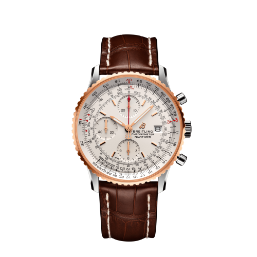 Breitling Navitimer 1 Chronograph 41 Paslanmaz Çelik / Kırmızı Altın / Gümüş / Croco / Pin, referans U13324211G1P1