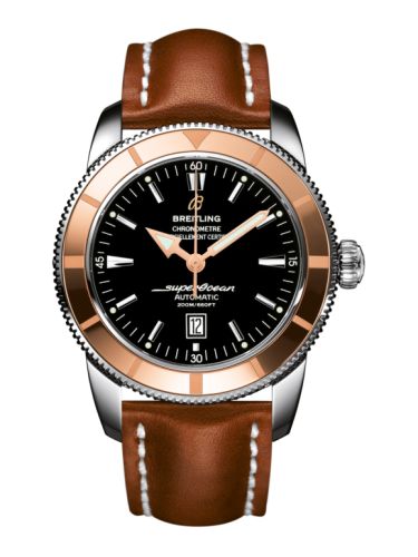 Breitling Superocean Heritage 46 Paslanmaz Çelik / Kırmızı Altın / Siyah / Calf, referans U1732012.B868.439X