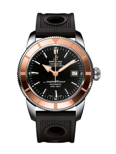 Breitling Superocean Heritage 42 Paslanmaz Çelik / Kırmızı Altın / Volcano Siyah / Kauçuk, referans U1732112.BA61.200S