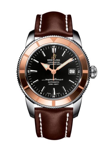 Breitling Superocean Heritage 42 Paslanmaz Çelik / Kırmızı Altın / Volcano Siyah / Calf, referans U1732112.BA61.437X