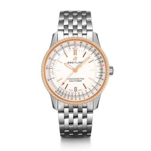 Breitling Navitimer 1 38 Automatic Paslanmaz Çelik / Kırmızı Altın / Gümüş / Bilezik, referans U17325211G1A1