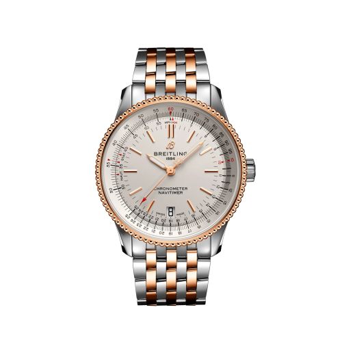 Breitling Navitimer 1 38 Automatic Paslanmaz Çelik / Kırmızı Altın / Gümüş / Bilezik, referans U17325211G1U1