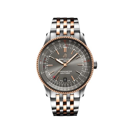 Breitling Navitimer Automatic 41 Automatic Paslanmaz Çelik / Pembe Altın / Gri / Bilezik, referans U17326121M1U1