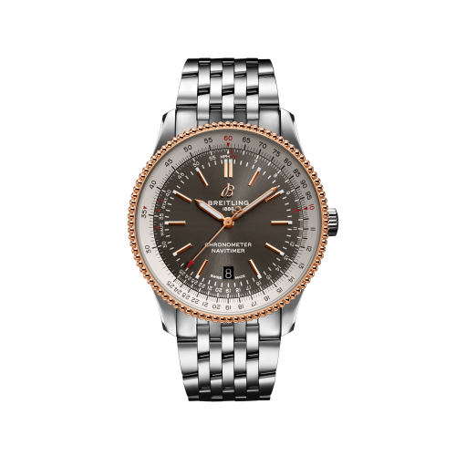 Breitling Navitimer Automatic 41 Automatic Paslanmaz Çelik / Pembe Altın / Gri / Bilezik, referans U17326211M1A1