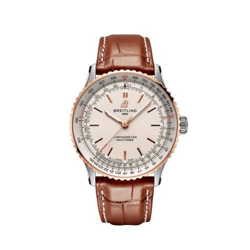 Breitling Navitimer Automatic 41 Automatic Paslanmaz Çelik - Kırmızı Altın / Gümüş, referans U17329F41G1P1