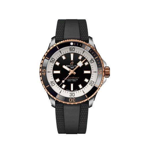 Breitling SuperOcean Automatic 42 Paslanmaz Çelik - Kırmızı Altın / Siyah / Kauçuk, referans U17375211B1S1