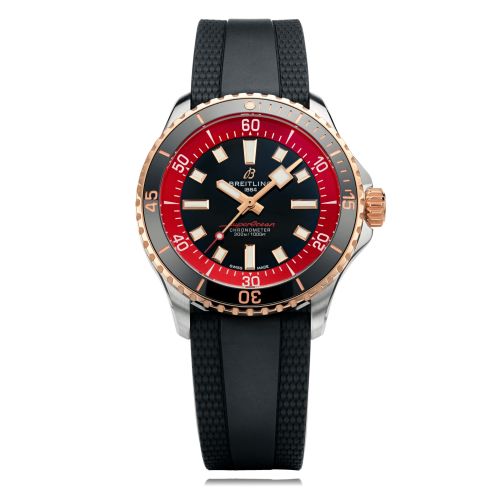 Breitling SuperOcean Automatic 42 Paslanmaz Çelik - Kırmızı Altın / Siyah - Kırmızı / Bucherer, referans U173752A1B1S1