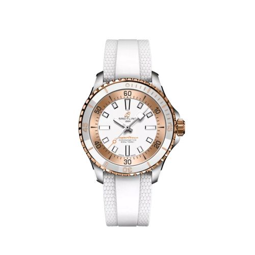 Breitling SuperOcean Automatic 36 Paslanmaz Çelik - Kırmızı Altın / Beyaz / USA, referans U173771A1A1S1