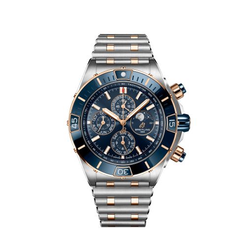 Super Chronomat 1461 Days 44 Paslanmaz Çelik / Kırmızı Altın / Mavi / Rouleaux