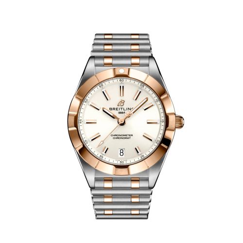 Breitling Chronomat 32 Paslanmaz Çelik / Kırmızı Altın / Beyaz / Rouleaux, referans U77310101A1U1