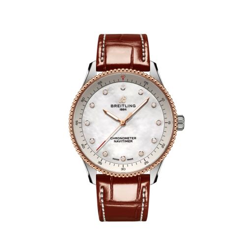 Breitling Navitimer Quartz 32 Paslanmaz Çelik - Kırmızı Altın / MOP / Croco / Pin, referans U77320E61A1P1