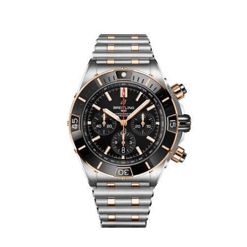 Super Chronomat B01 44 Paslanmaz Çelik - Kırmızı Altın / Siyah / Rouleaux