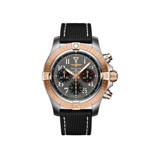 Breitling Avenger B01 Chronograph 45 Stainless Steel / Red Gold / Anthracite / Strap - Pin, reference UB01821A1B1X1