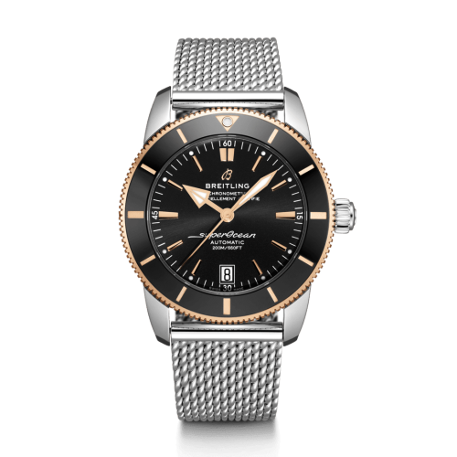 Breitling Superocean Heritage II B20 Automatic 42 Paslanmaz Çelik / Kırmızı Altın / Siyah / Bilezik, referans UB2010121B1A1